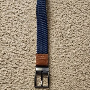 Men's Navy Woven Belt